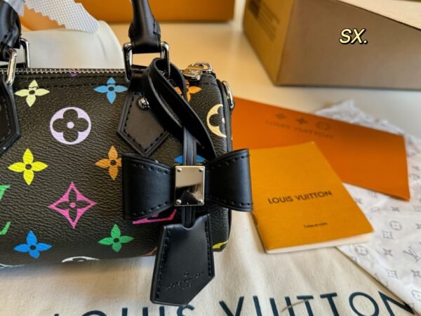 LV Black Monogram Multicolore Speedy 16 Nano * Takashi Murakami