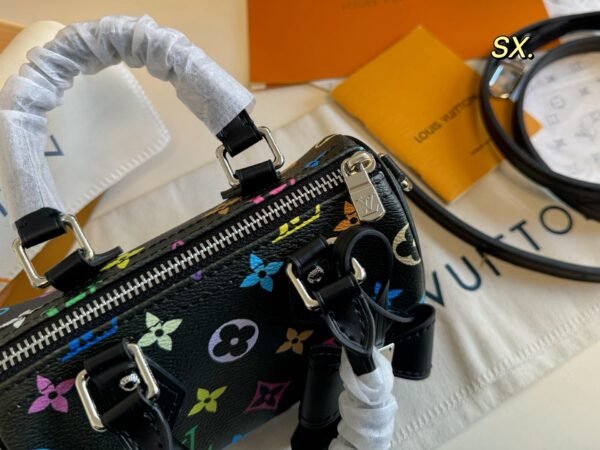 LV Black Monogram Multicolore Speedy 16 Nano * Takashi Murakami