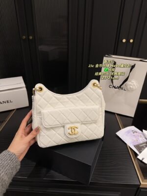 Chanel 23c Gold Coin Tag Hobo Bag