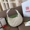 Gucci Marmonto Half-Moon Bag in White